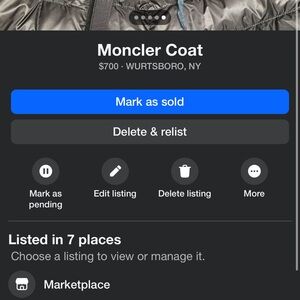 Moncler Men's Silver Puffer Jacket
